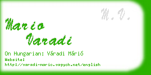mario varadi business card